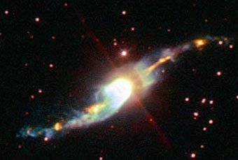 Planetarer Nebel sprüht wie ein Rasensprenger