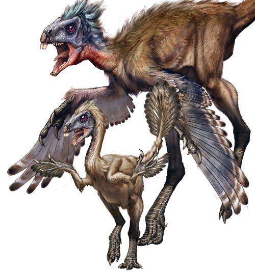 Dinos in der Mauser