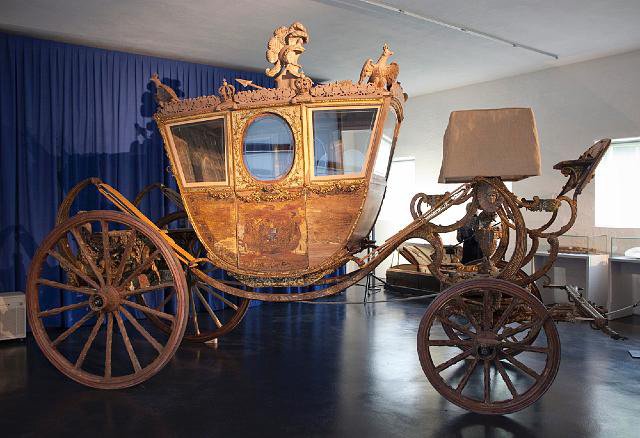 Staatswagen Friedrich Wilhelms II. in Paretz ausgestellt