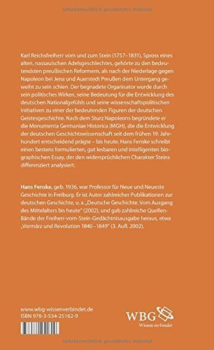 Freiherr vom Stein – Reformer und Moralist
