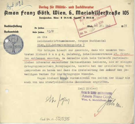 Vergangenheitsbewältigung durch Verlagsdokumente