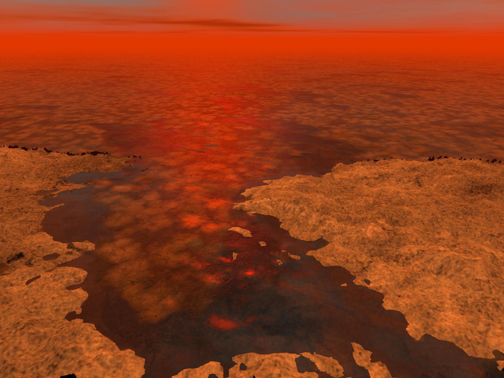 Eisschollen auf dem Titan