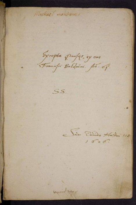 Handschrift aus dem Besitz Montaignes entdeckt