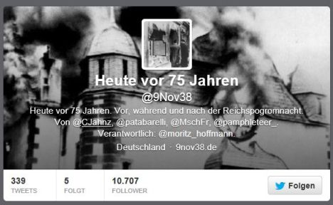Rekonstruktion der Novemberpogrome auf Twitter