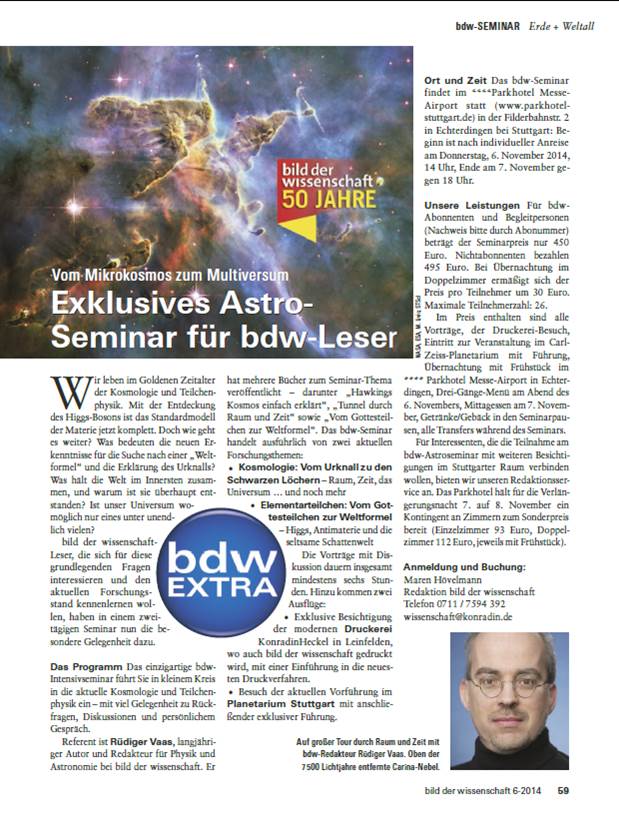 Vom Mikrokosmos zum Multiversum