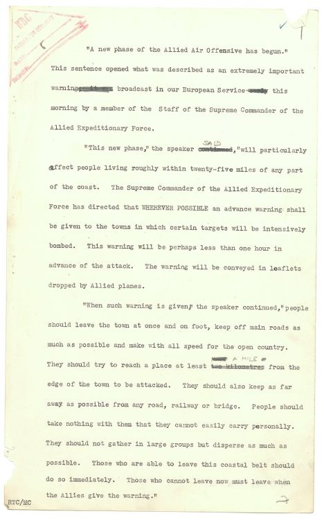 Originaltext der Radiomeldung zum D-Day anhören