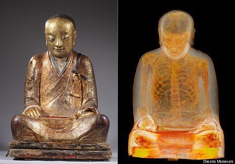 Scans offenbaren Mumie in einer Buddha-Statue