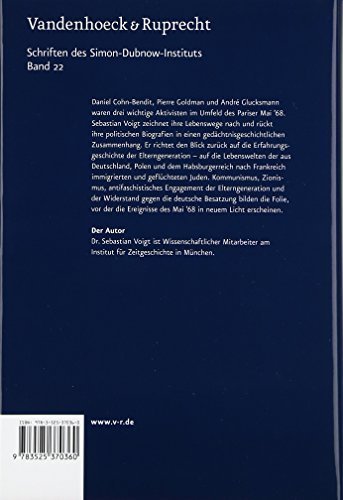 Der jüdische Mai ’68 – Pierre Goldman, Daniel Cohn-Bendit und André Glucksmann im
Nachkriegsfrankreich