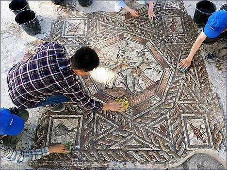 Prächtiges Mosaik in Israel entdeckt