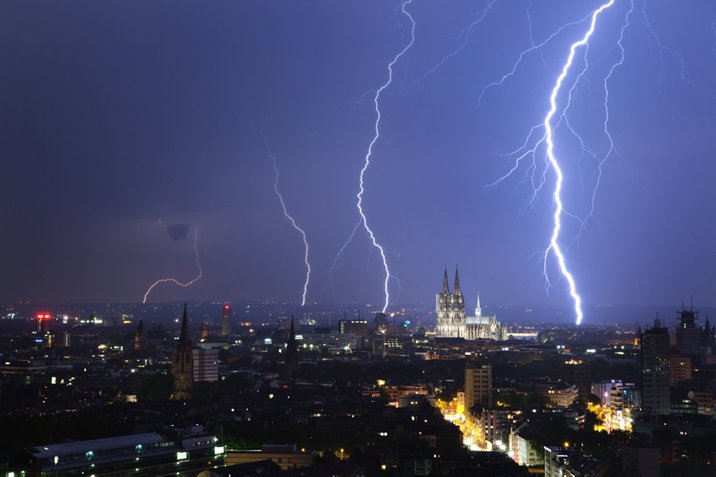 Wo in Deutschland der Blitz einschlägt
