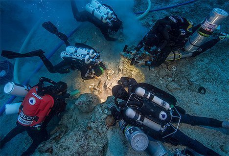 Skelettfund im Schiffswrack von Antikythera