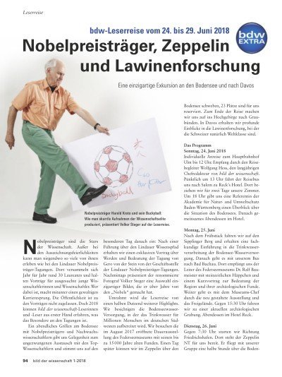 Nobelpreisträger, Zeppelin und Lawinenforschung
