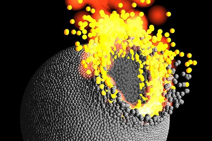 Verdampfendes Planeten-Material