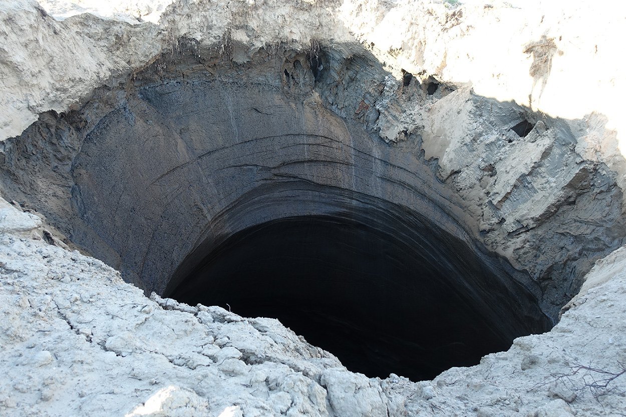 Loch im Permafrost