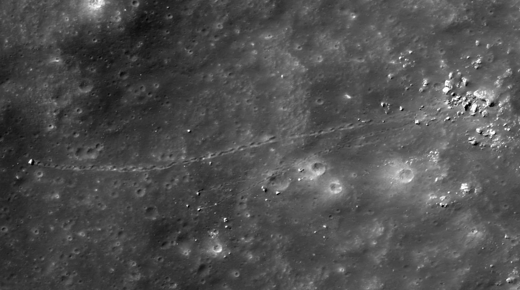 Rollenden Mondfelsen auf der Spur