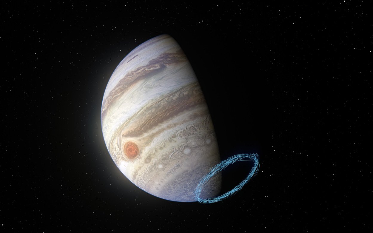 Auf dem Jupiter stürmt es auch in der Stratosphäre