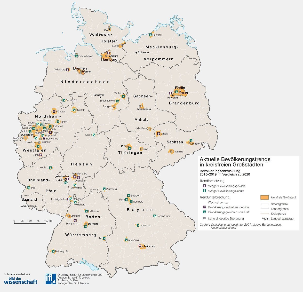 Viele Städte sind geschrumpft