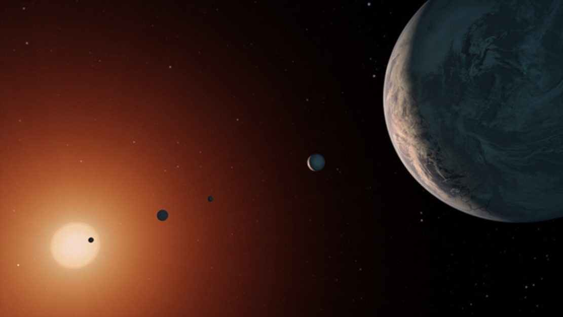 Trappist-1-Planeten kaum bombardiert