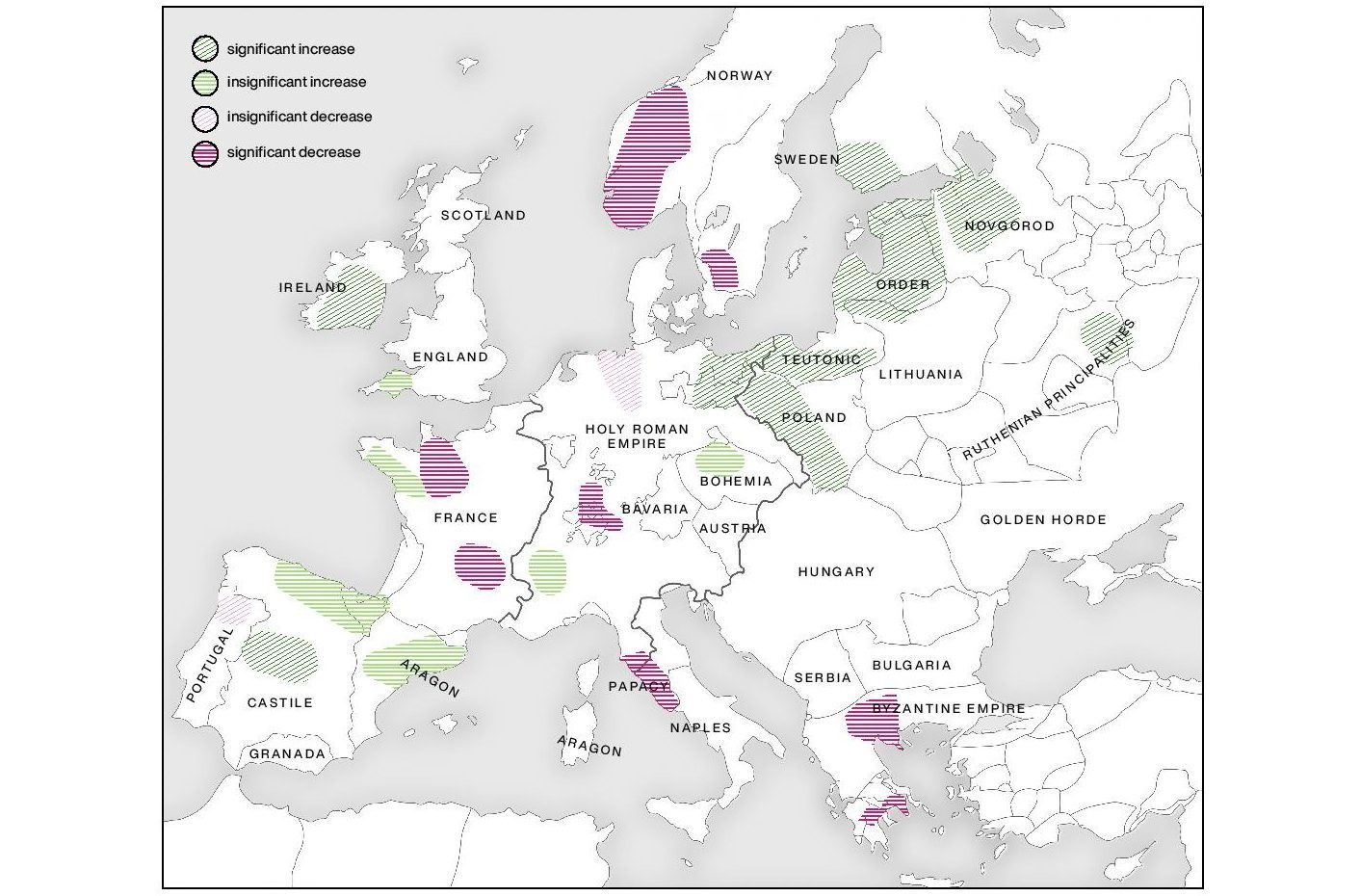 Die Pest wütete regional stark unterschiedlich