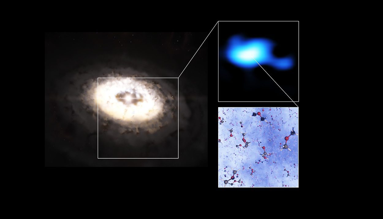 Molekülfund in einer protoplanetaren Scheibe