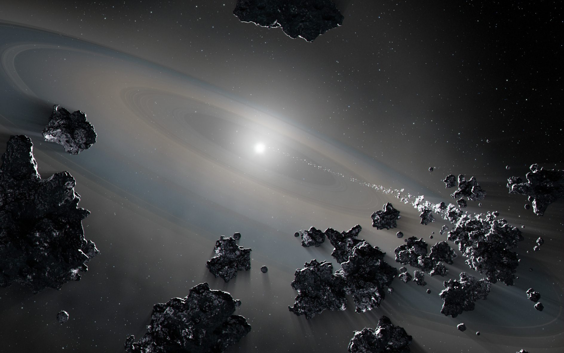 Spuren eines zerrissenen Planetensystems