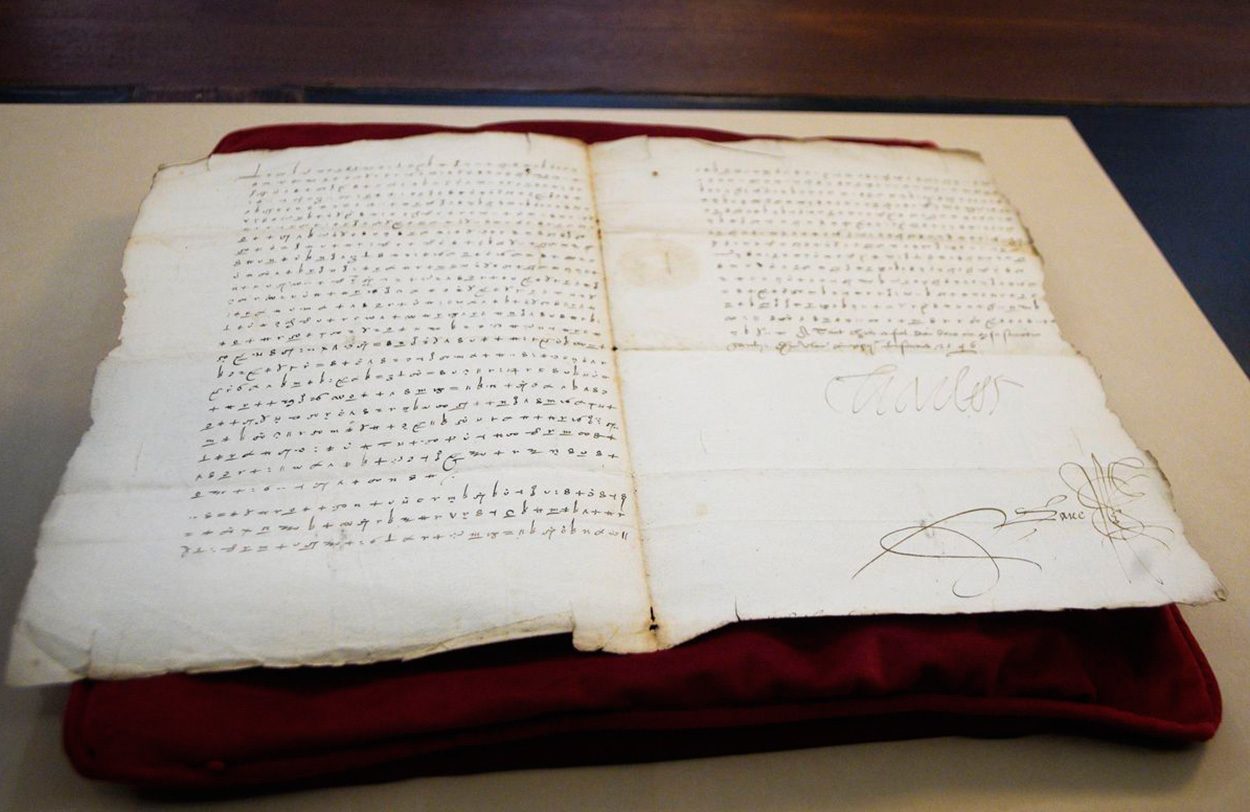 Verschlüsselter Brief von Karl V. dechiffriert