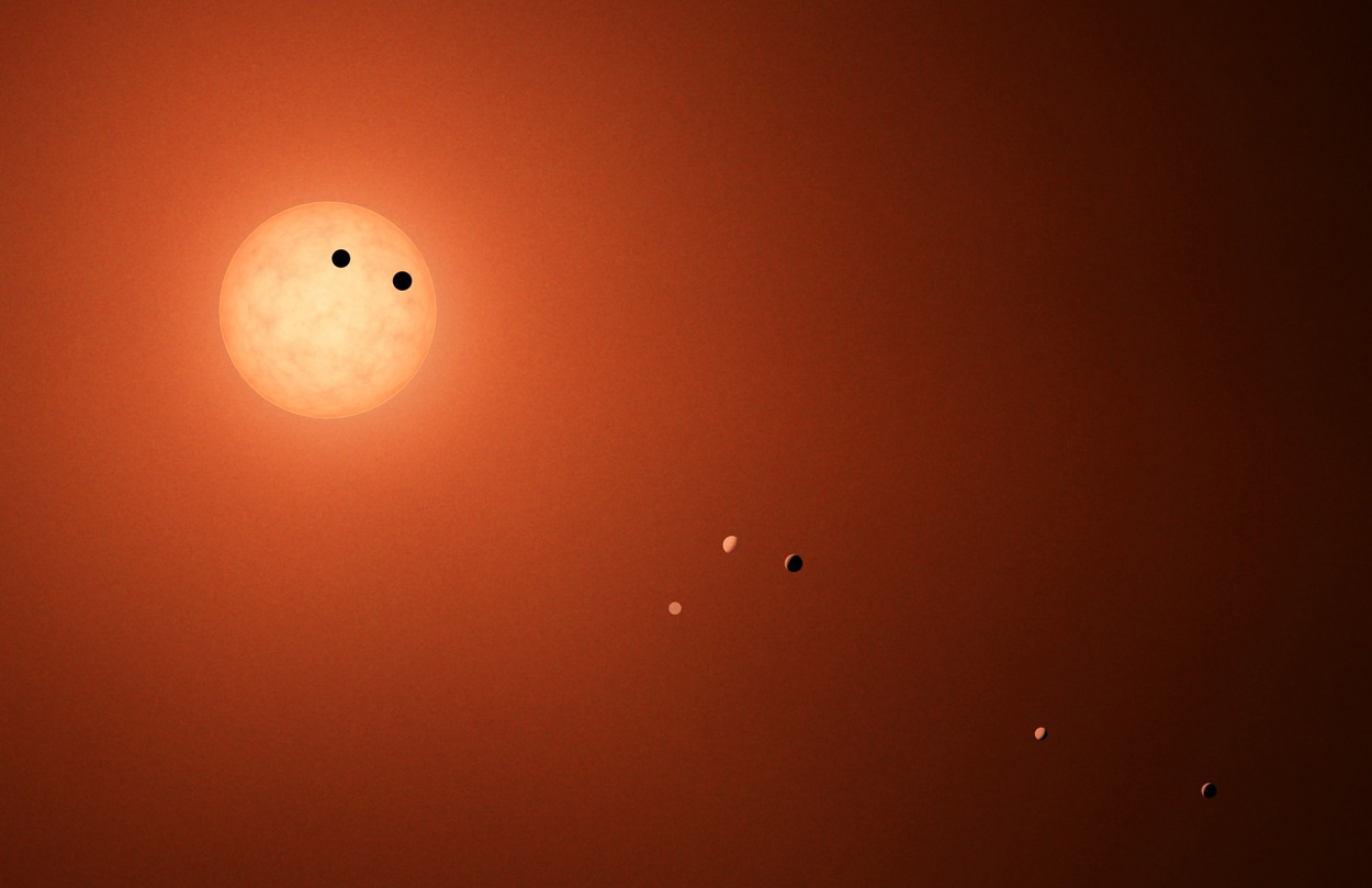 Keine Atmosphäre um nahen Exoplaneten TRAPPIST-1 b
