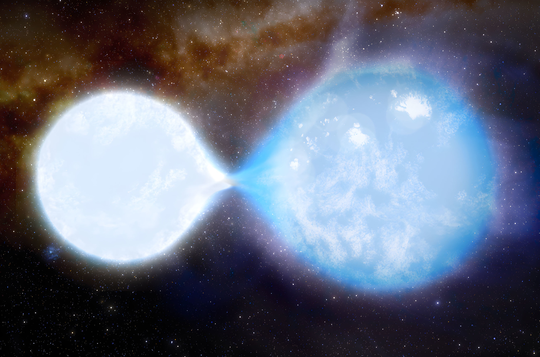 Stellares Tanzpaar mit dunkler Zukunft