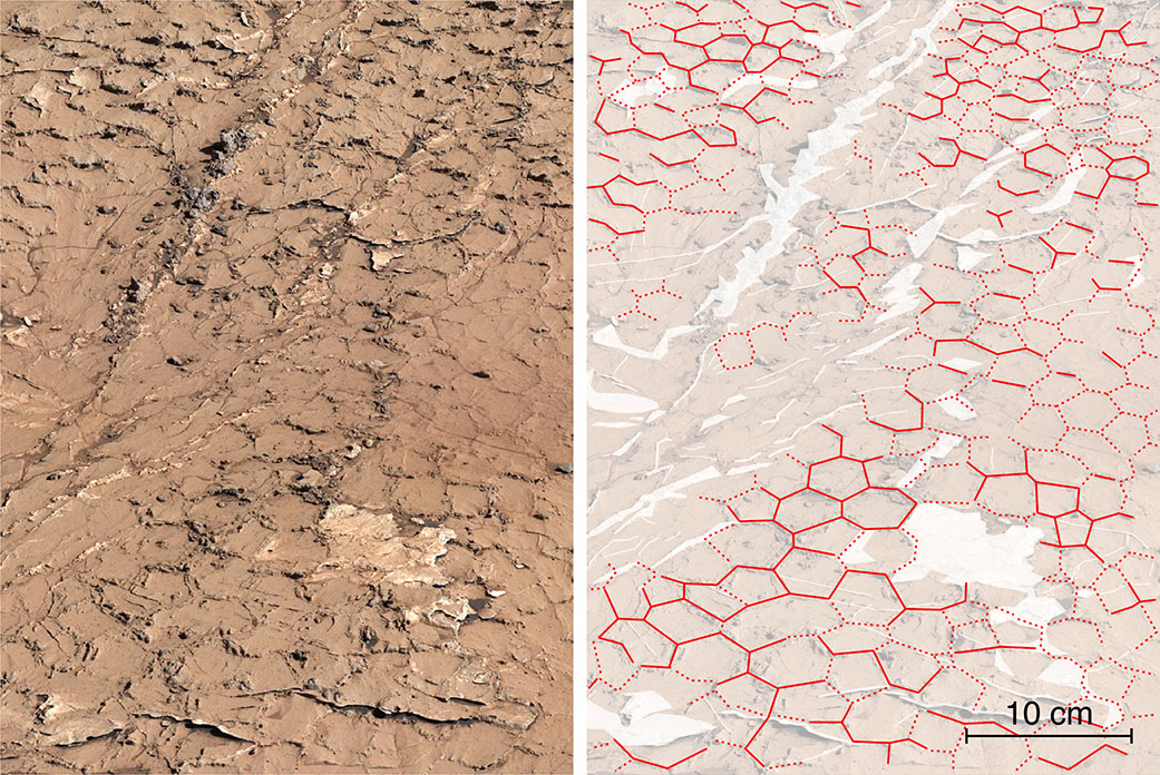 Mars: Lebens-relevante Nass-Trocken-Spuren