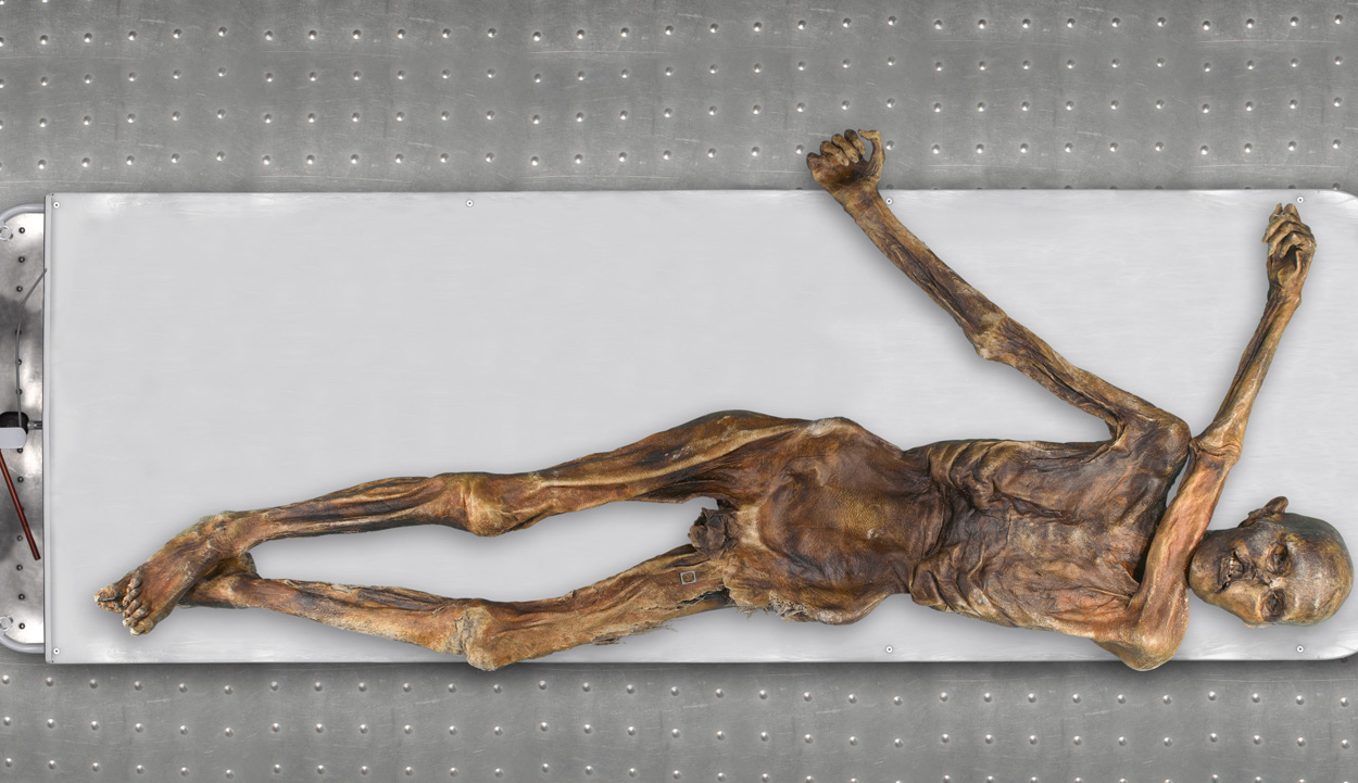"Ötzi" hatte dunkle Haut und kaum noch Haare