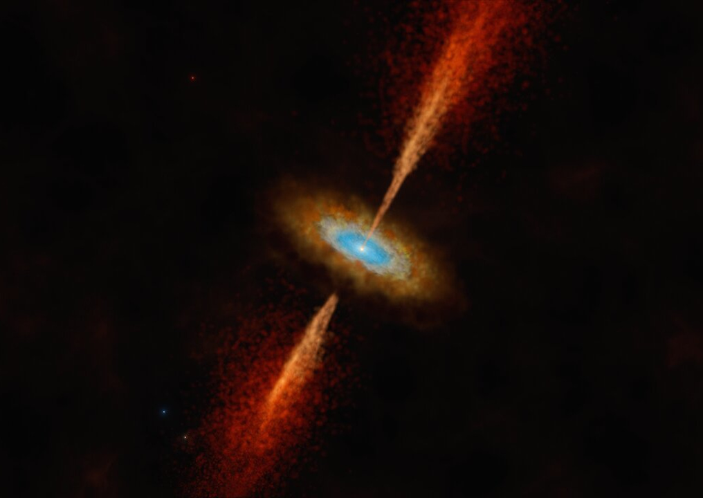 Scheibe um extragalaktischen Stern entdeckt