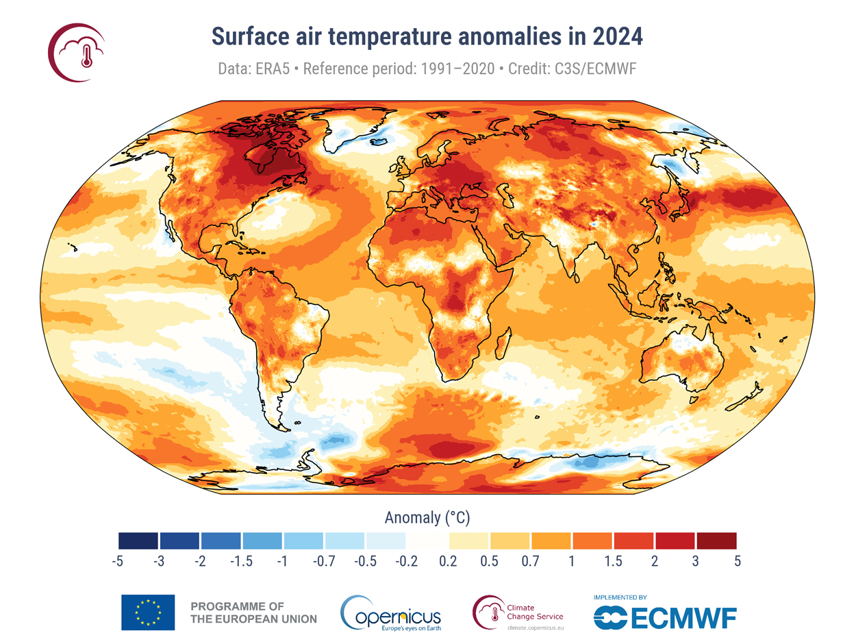 2024 hat erstmals die 1,5-Grad-Schwelle überschritten