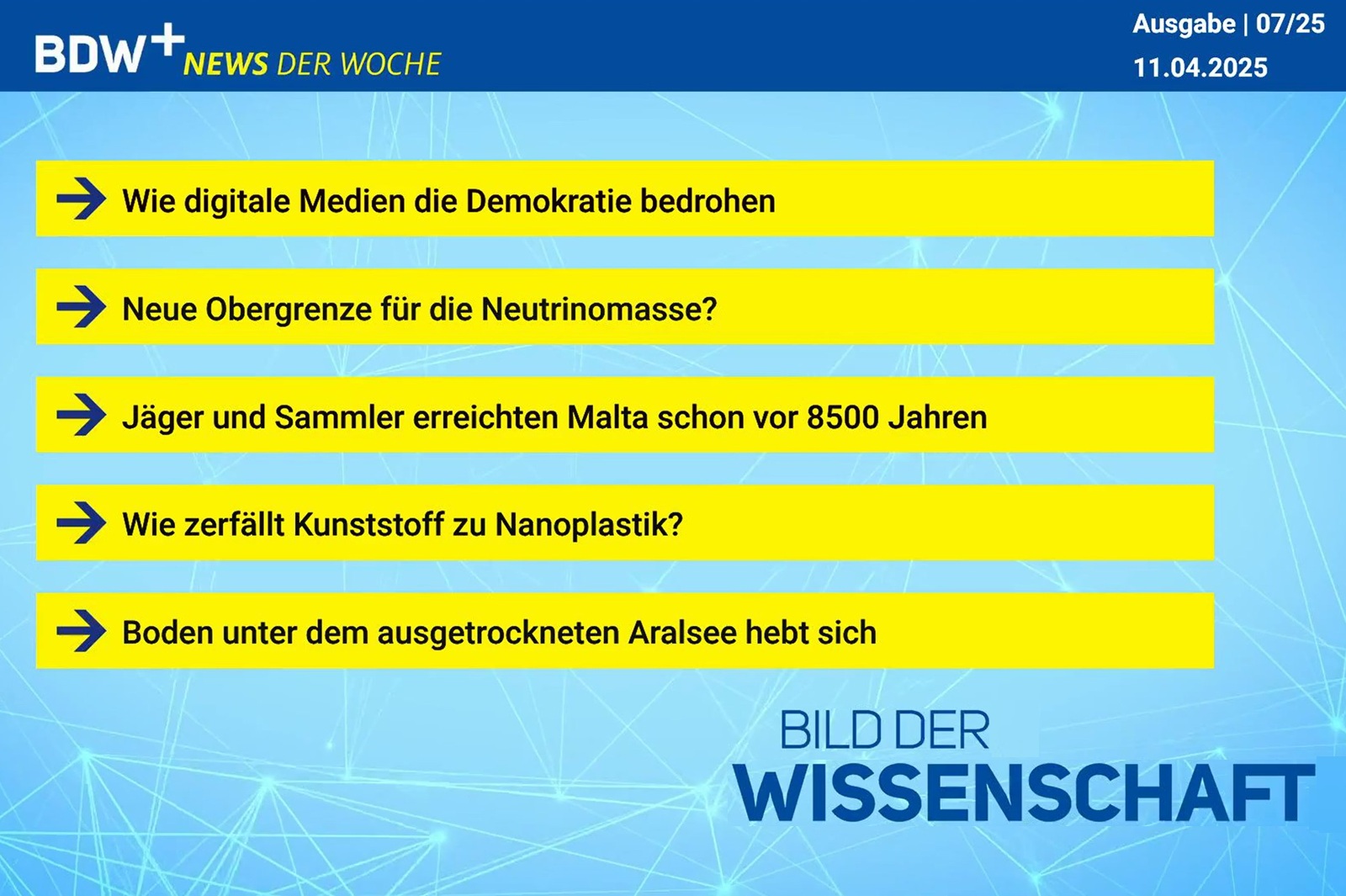 News der Woche 11.04.2025