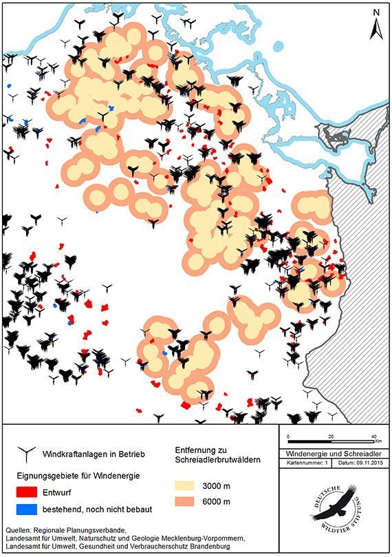Karte geplanter Windanlagen