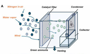 Funktionsschema des Prototyps zur Ammoniakproduktion aus Luft