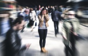 Frau in Stressituation