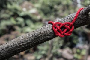 Knoten in Herzform
