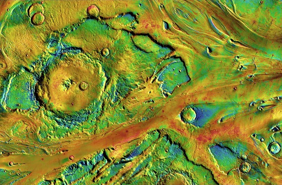 Das gigantische Tal Kasei Valles entstand vor Milliarden von Jahren durch Fluten, die bis zu einer Milliarde Kubikmeter Wasser pro Sekunde transportierten. (Foto: NASA/JPL-Caltech/University of Arizona/HI-RISE)