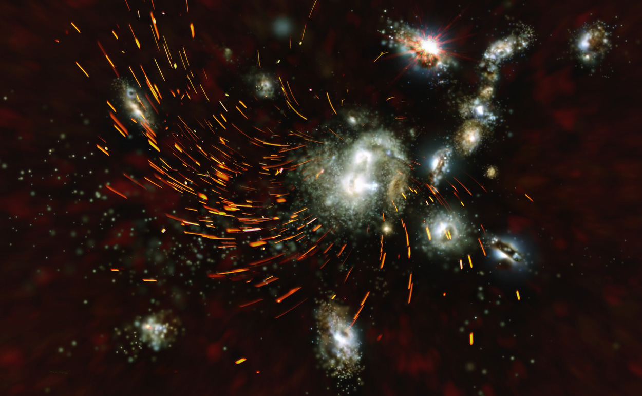 Wie sich riesige Galaxien im frühen Kosmos bildeten