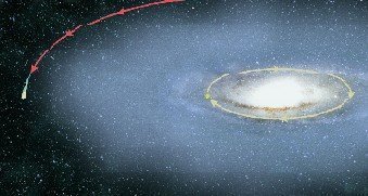 Kleine Galaxie umkreist die Milchstraße falsch herum