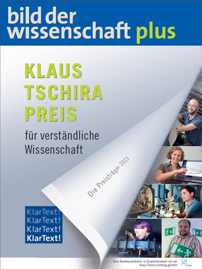 KLAUS TSCHIRA PREIS für verständliche Wissenschaft - Die Preisträger 2013