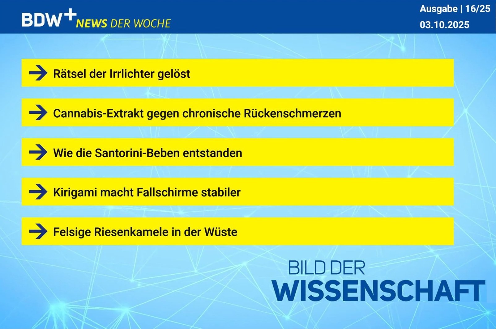 News der Woche 03.10.2025